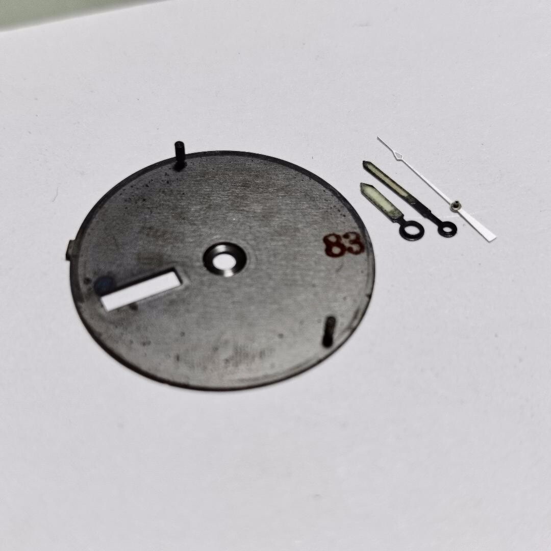 GENUINE PATINA BLUE DIAL 27.2mm SET HANDS SEIKO QUARTZ SILVERWAVE 100 7546-606A