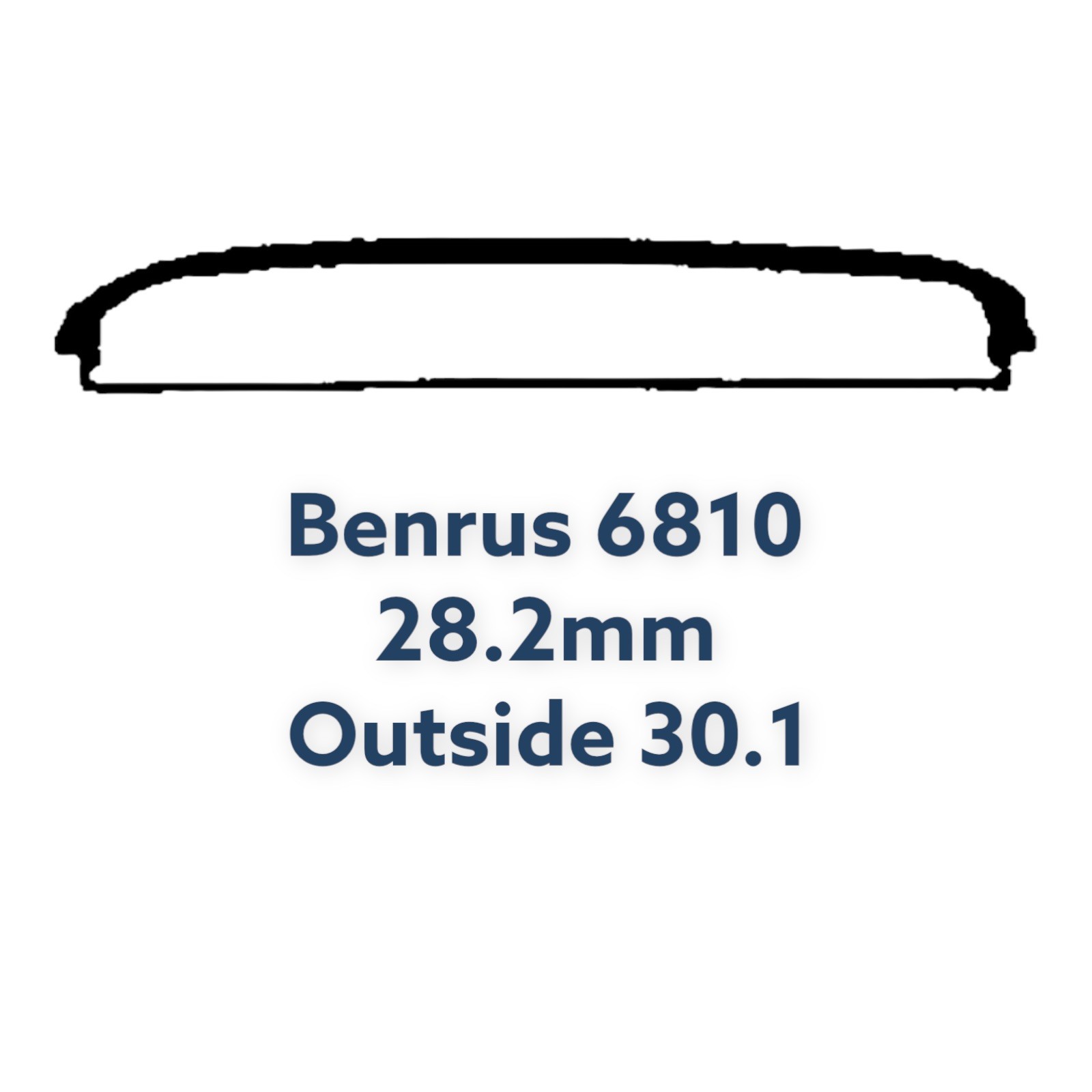 Benrus 6810 Watch Crystal Waterproof Genuine 28.2mm Outside 30.1 Yellow READ!