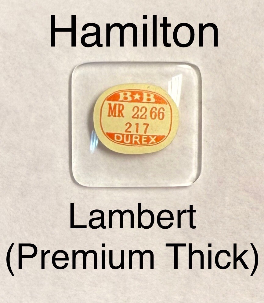 NOS Vintage 1950s Hamilton Lambert Premium Thick Glass Watch Crystal Antique