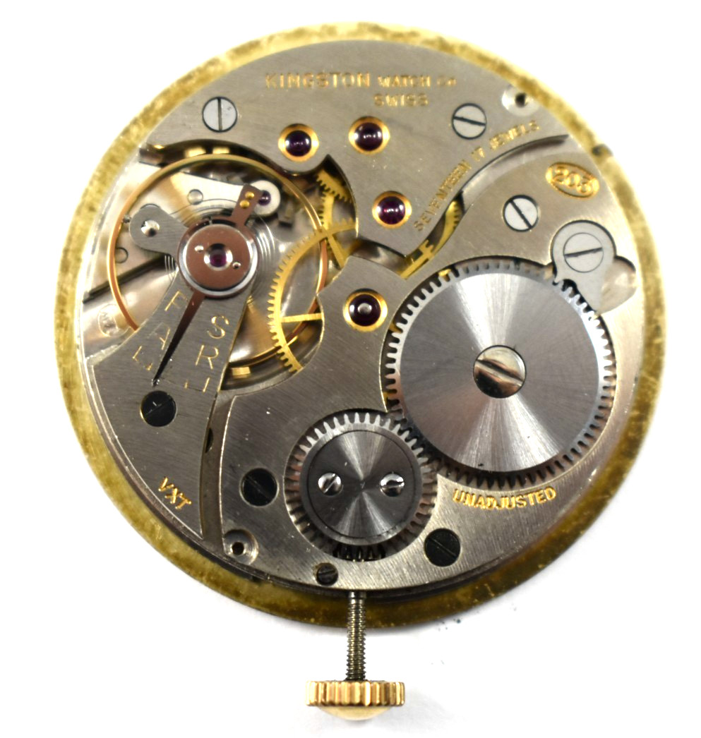 Vintage Swiss Made Kingston 203 12s 17J OF Pocket Watch Movement lot.v8
