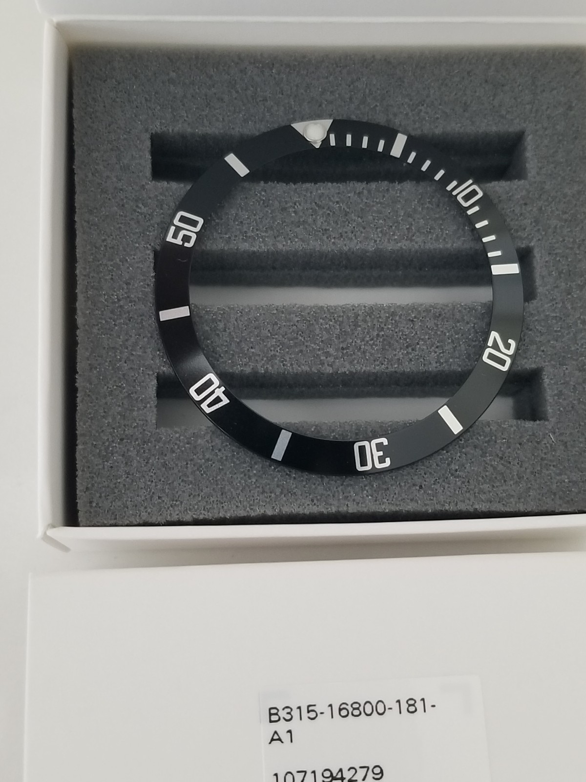 Genuine new Rolex Submarine flat 4 Bezel Insert 16610/16800 Black/Silver
