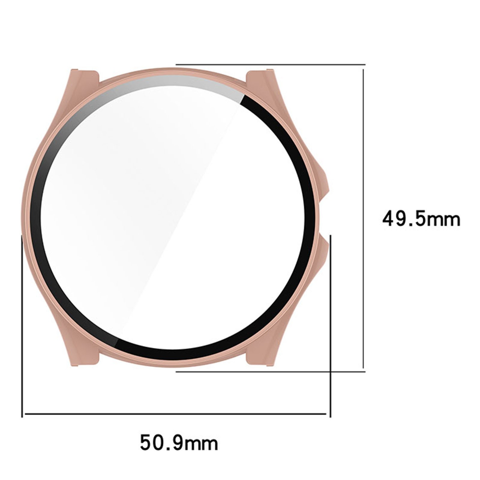PC+ Tempered Glass Protective Film Cover Watch Case for Ticwatch Pro5 Smartwatch
