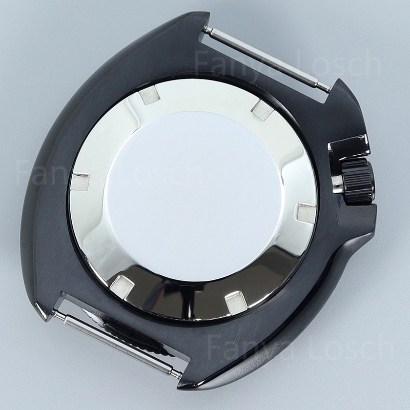 44mm Black Watch Case Dive Modify Willard 6105 Mod Sapphire For Seiko NH34 35 36