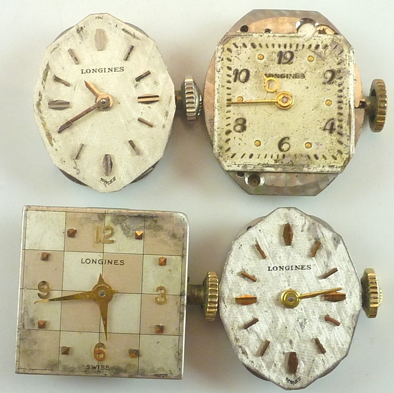 Lot of 4 Lady’s Longines Movements 4LL, 4LLV, 4LLV, 5LN