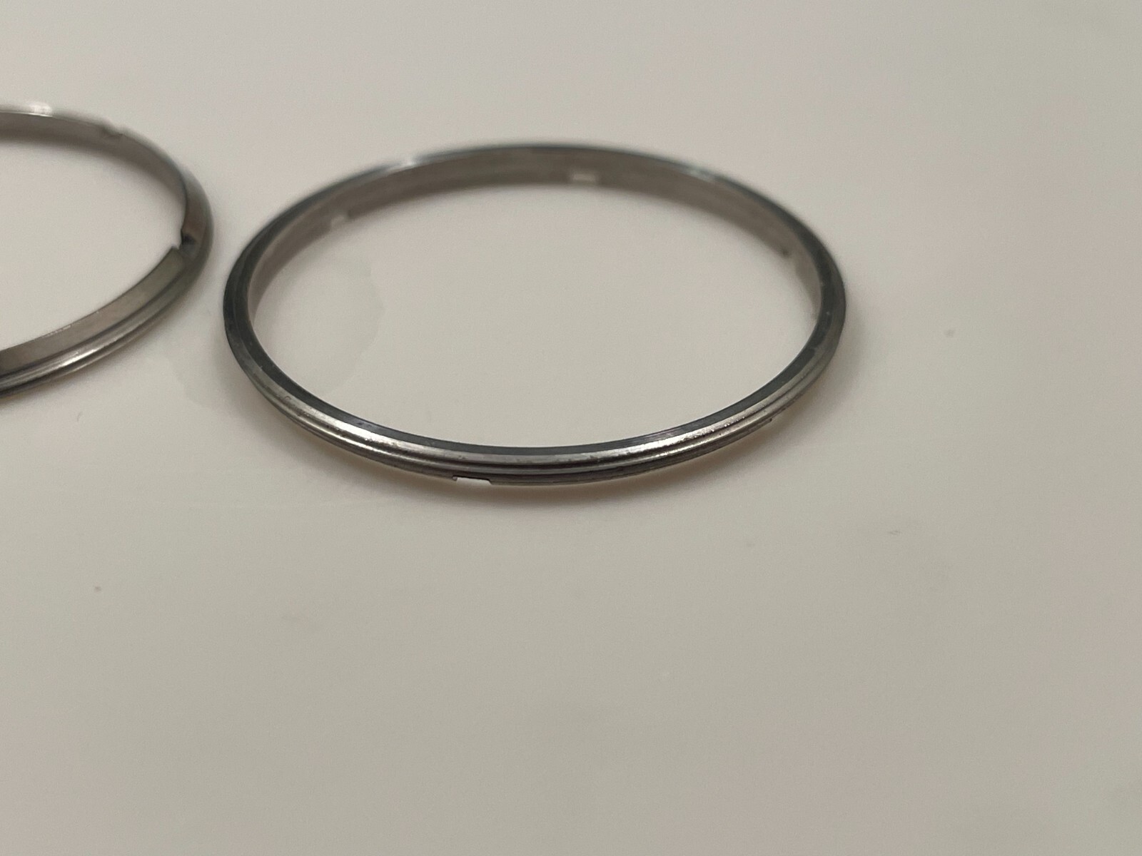 Bulova Accutron TWO Case Back Rings for watch, 214 CAL 2182 for parts stainless