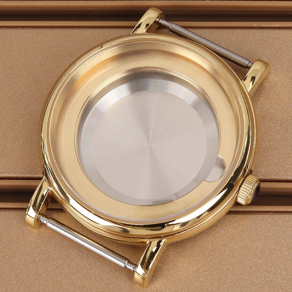 Women’s High-end 40mm Golden Watch Case Steel 10ATM For ETA 2824 PT5000 Movement