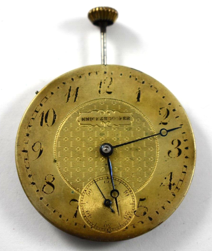Vintage Knickerbocker N.Y 12s 15J OF Pocket Watch Movement lot.qa