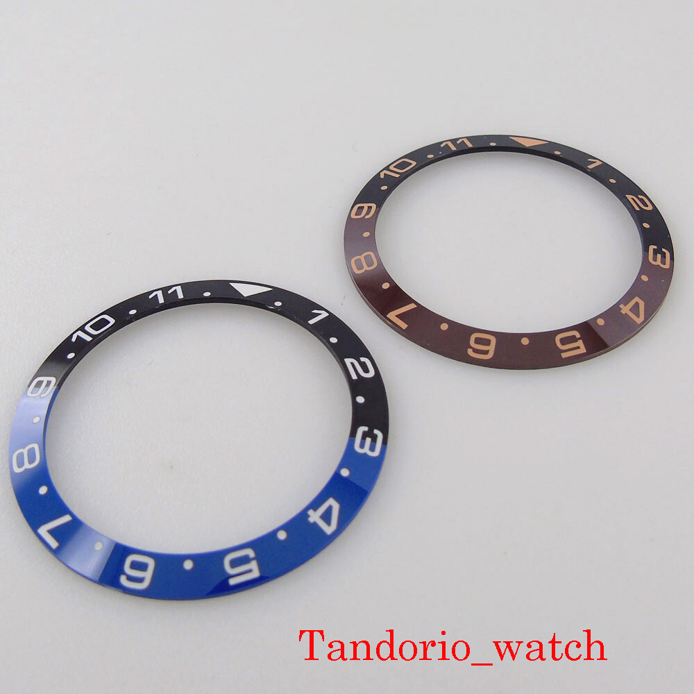 38mm*30.6mm black blue slope Ceramic bezel insert ring for 40mm watch case