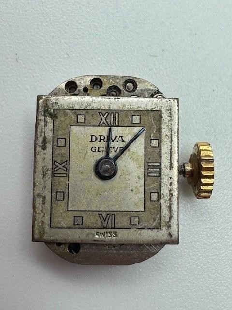 Vintage Driva Geneve 17 Jewels Swiss Watch Movement Parts/Repair