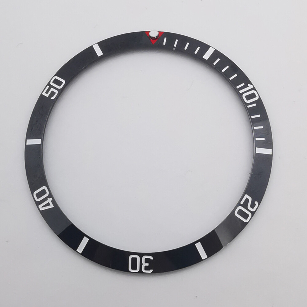 37.2mm black blue red green ceramic/aluminum watch bezel insert fit 39mm case