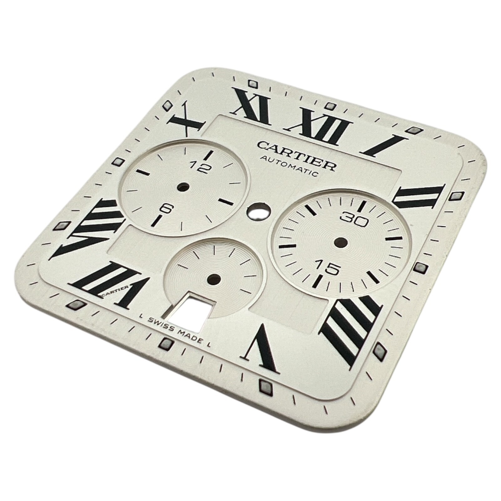 Genuine Cartier Santos Chronograph 43.3mm Roman Dial Silver W2SA0008