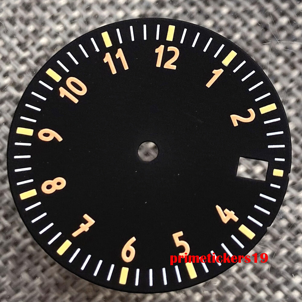 Luminous 29mm Watch Dial Face Date Window with Hands Fit NH35 Automatic Movement