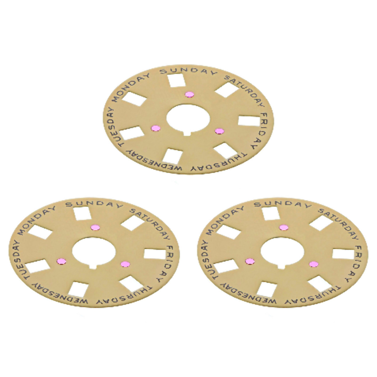3 CALENDAR DAY DISC FOR ROLEX PRESIDENT 1802 1803 1804 1805 1811 1815 CHAMPAGNE