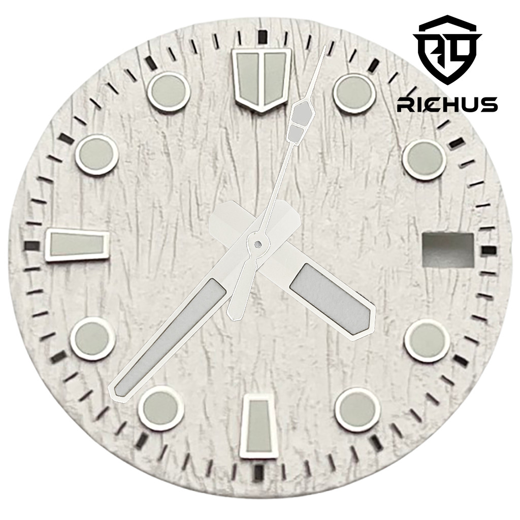 28.5mm Dial With Hands Green Luminous Fit NH34 NH35 NH36 Movement Accessories