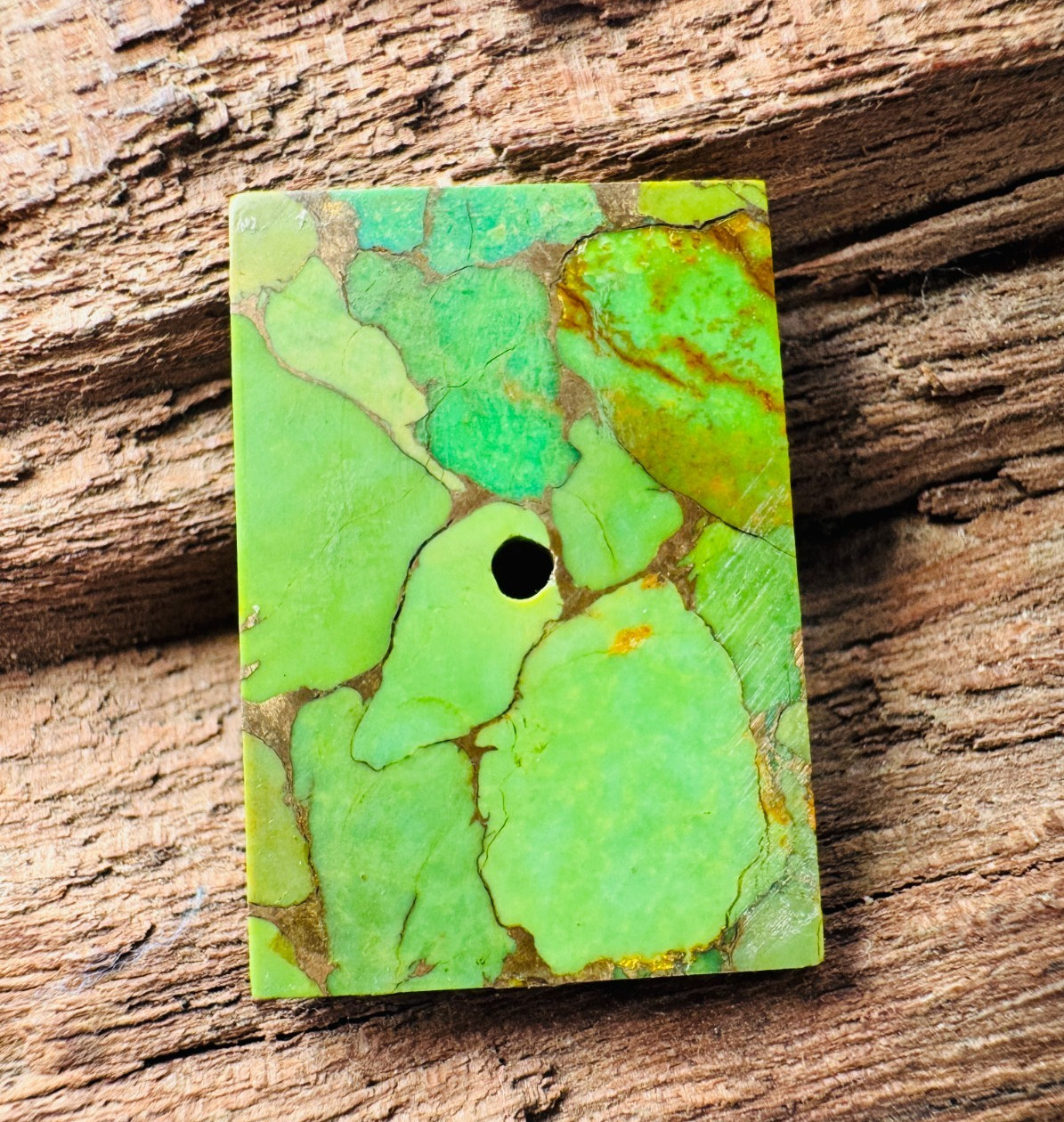 Copper Turquoise Gemstone Watch Dial – Green Rectangle Gemstone GMC-562