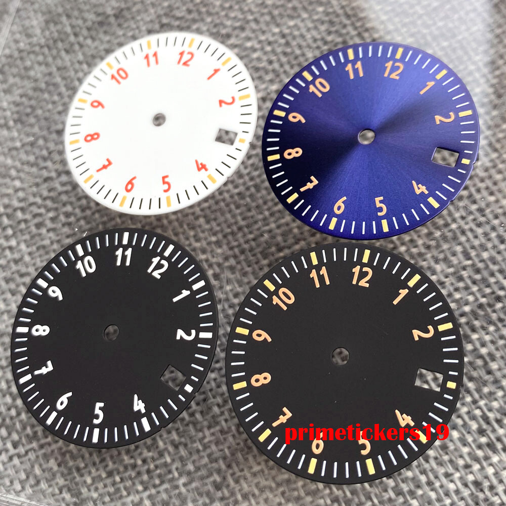 Luminous 29mm Watch Dial Face Date Window with Hands Fit NH35 Automatic Movement