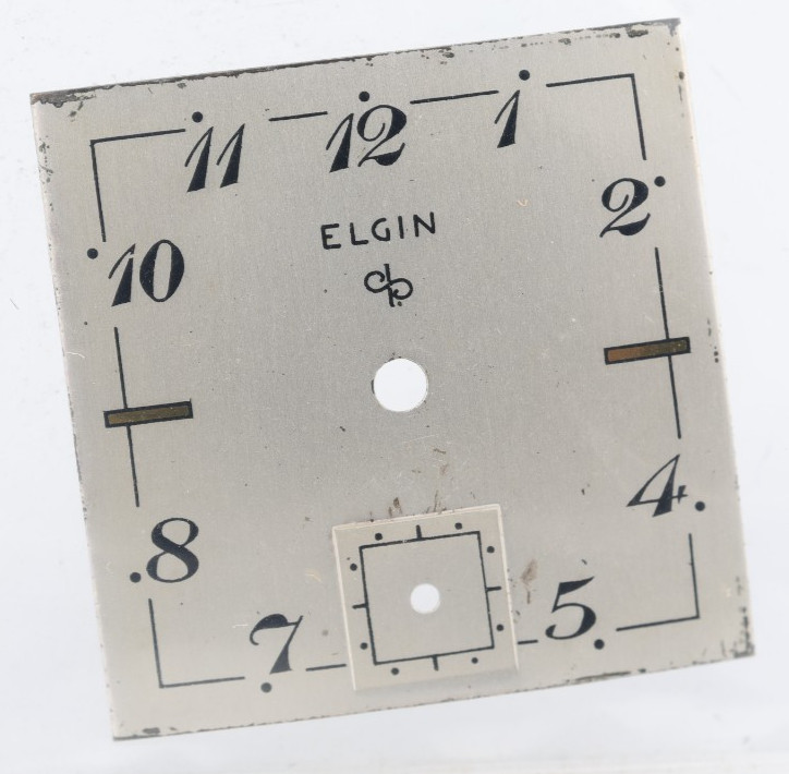 ELGIN ART DECO TANK WRIST WATCH DIAL 20.8×20.8mm (KX)