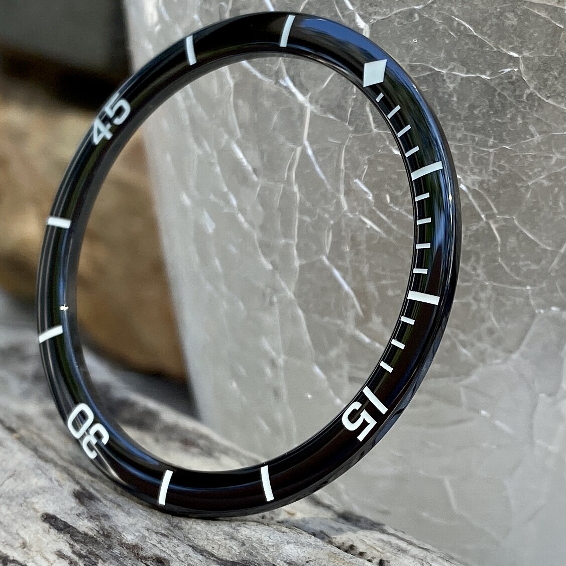 Ceramic Black “Fifty Five Fathoms” Bezel Insert for Seiko SKX SRPD ~ US Seller