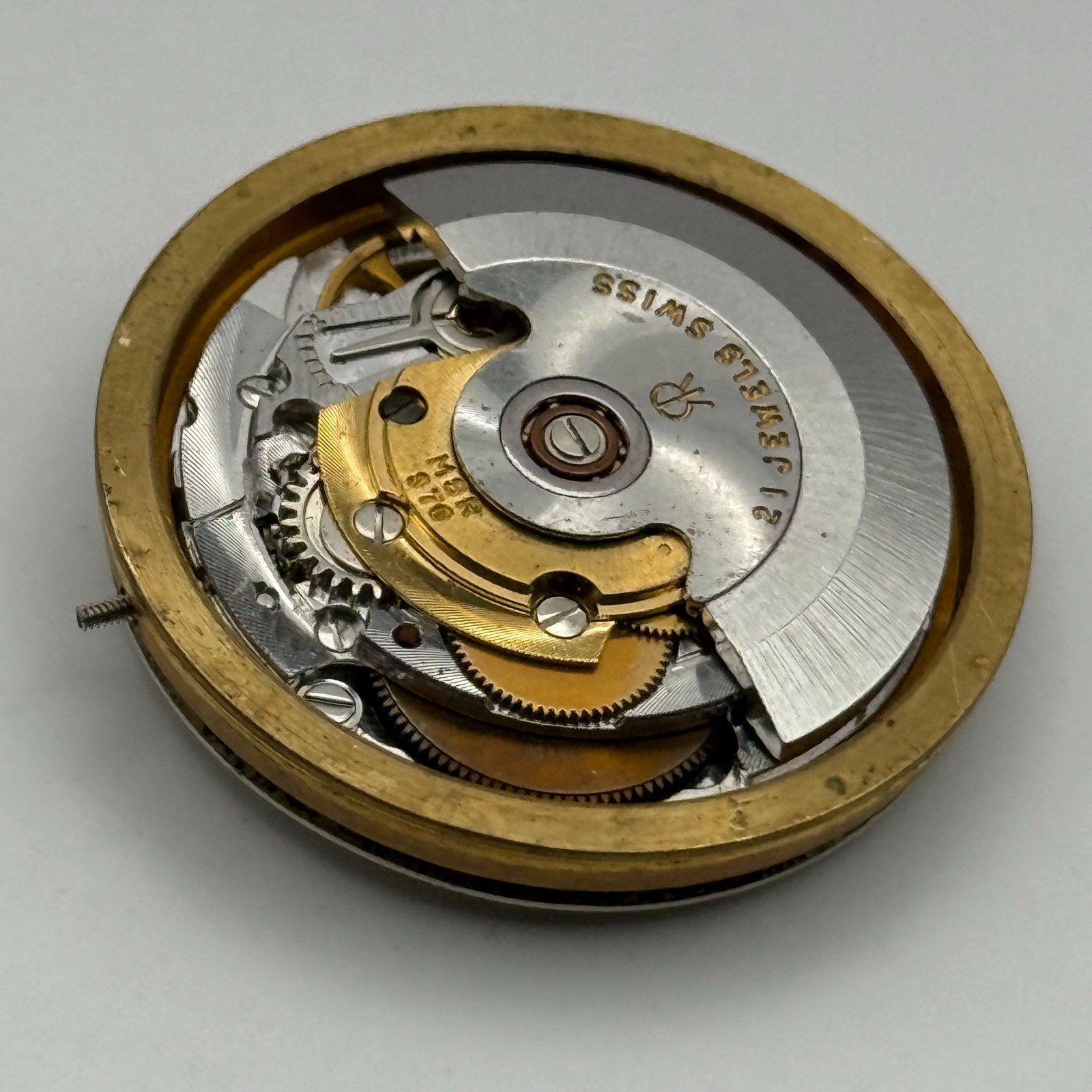 MSR S76/28 Watch Movement Garrard Date 21 Jewels Automatic Vintage Parts 30.4mm