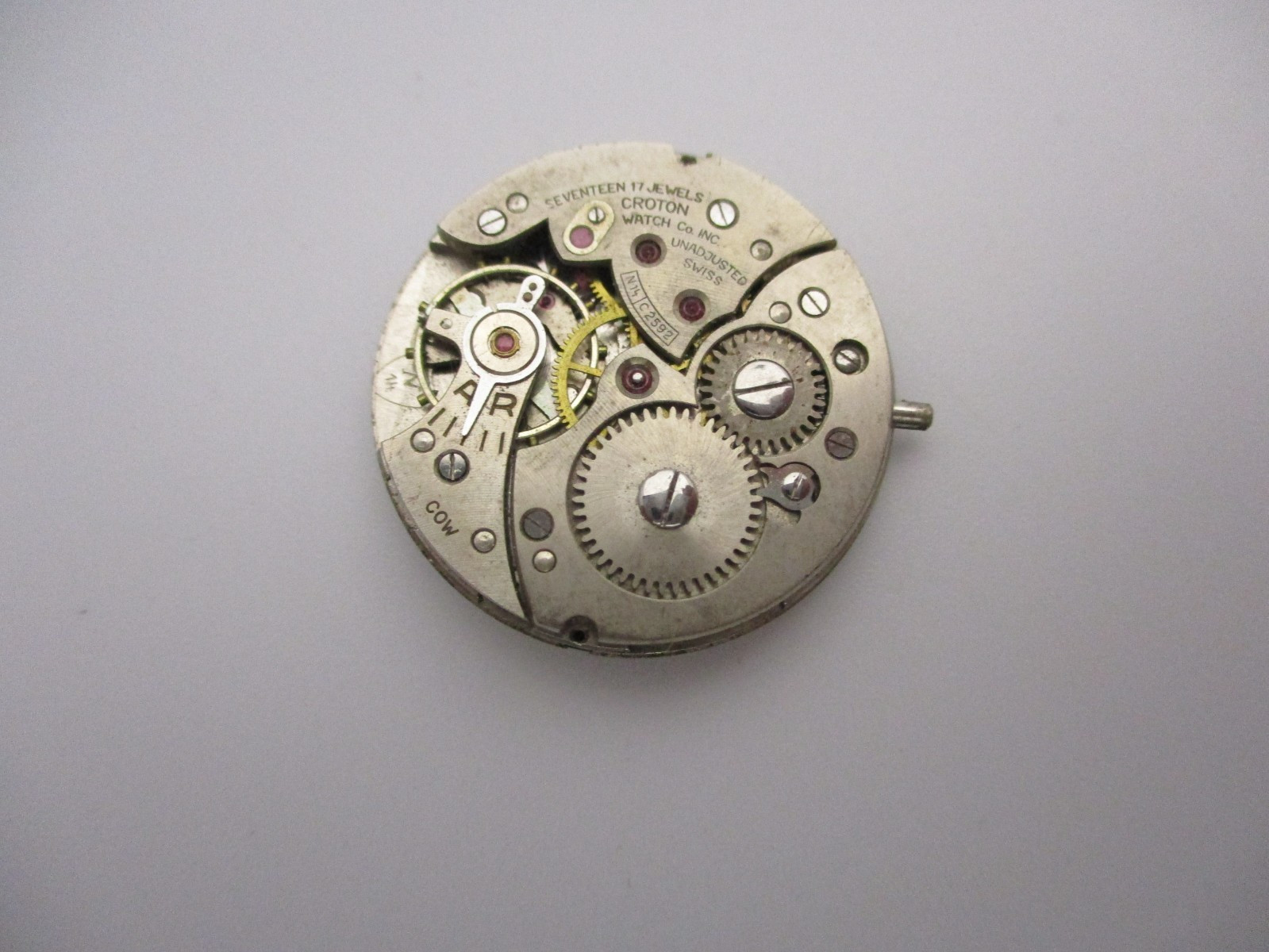 Rare Vintage Croton Watch Co. Nivada N14 Phenix 140 Wristwatch Movement 17 Jewel