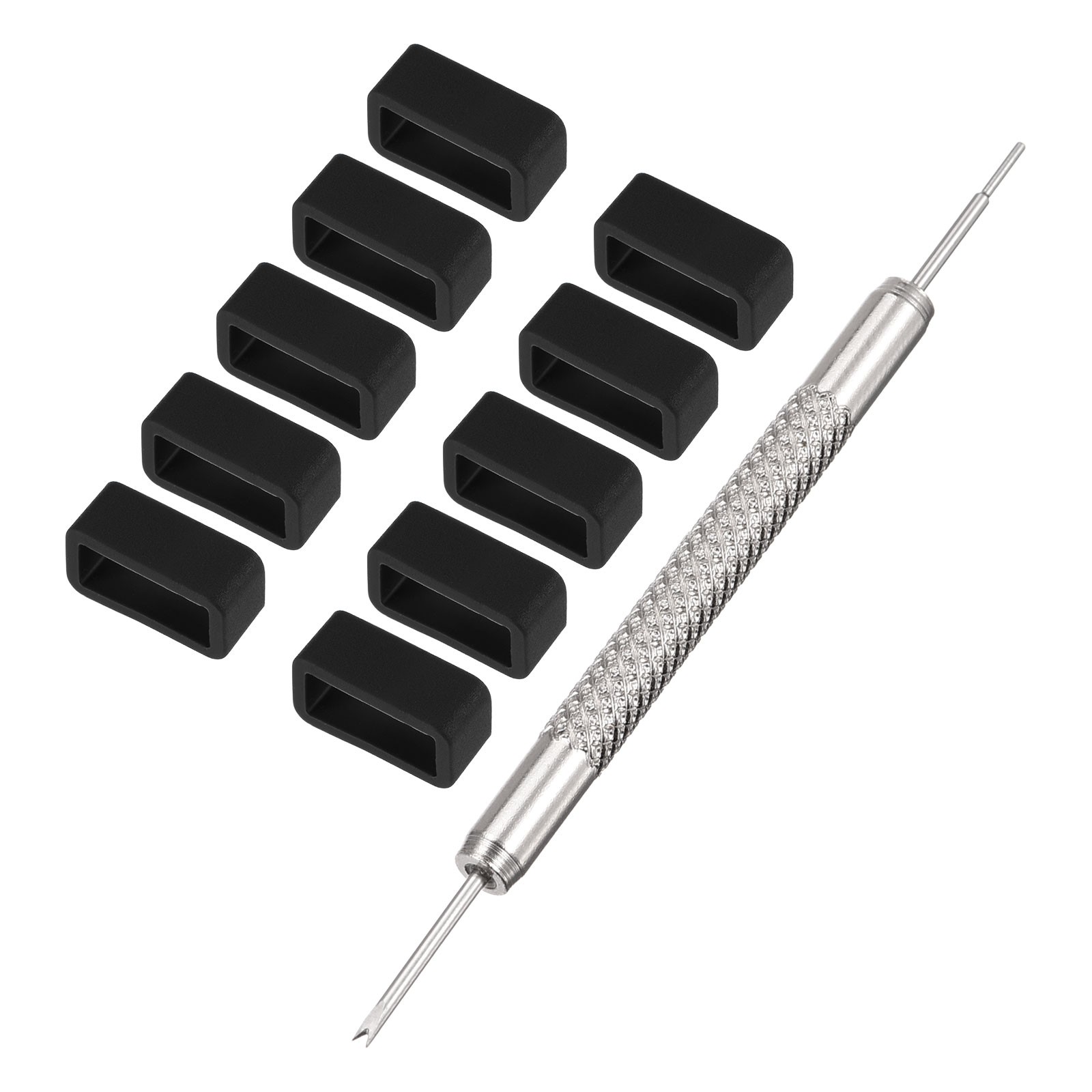 Watch Band Strap Watch Retainers for 12mm Widths Watch Black 1 Set