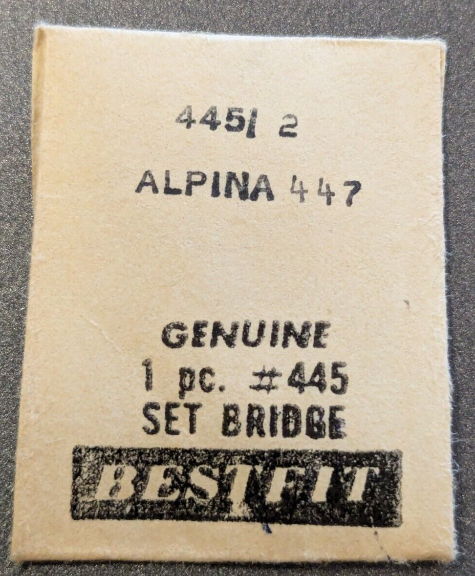 NOS BESTFIT GENUINE ALPINA Cal. 447 SET BRIDGE – Watch Part # 445/2