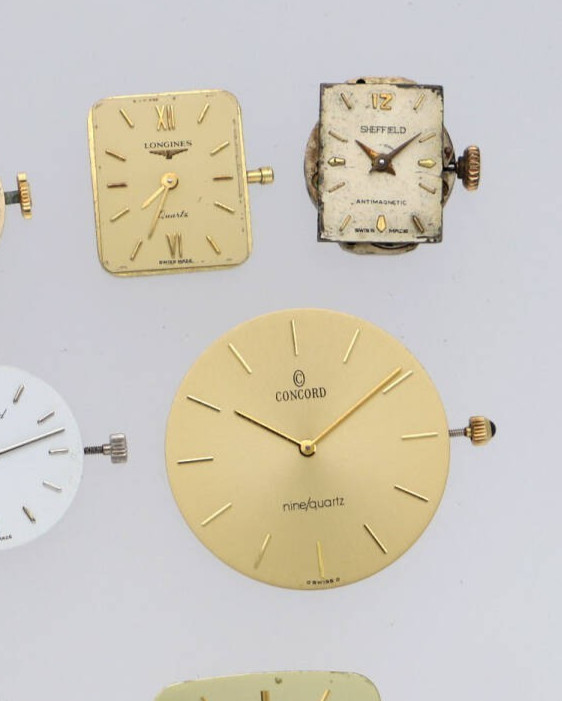 Rolex, etc Movement Watch Parts Lot 11pcs set Wrist Watch Parts Junk item