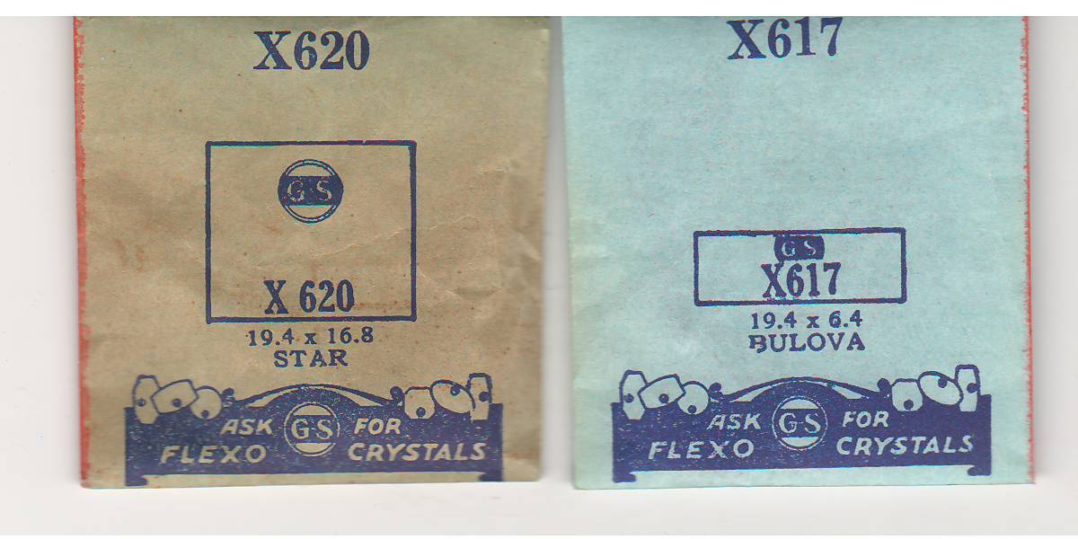 Vintage G S X Watch Crystals Select a Style (A) NOS