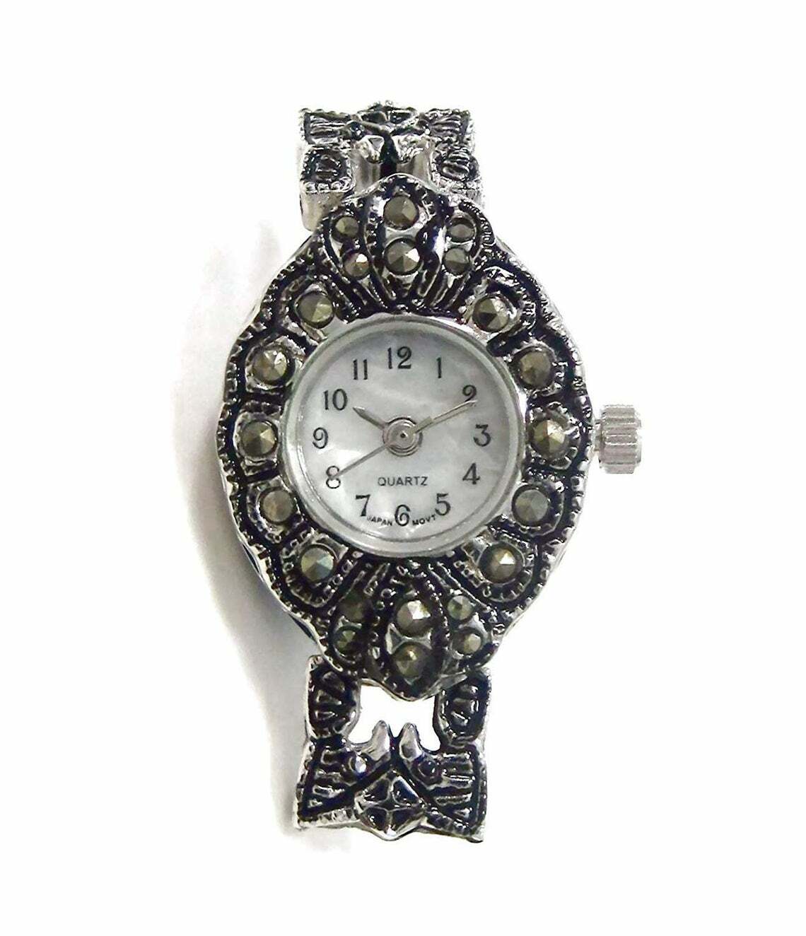 Watch Face DIY SILVER Color DIY Craft Jewelry 2 pcs Victorian Jewelry Making