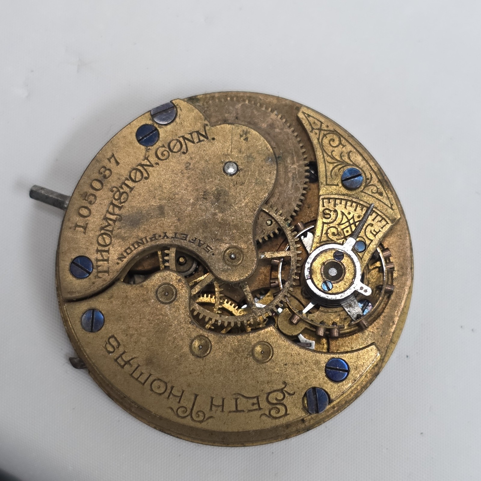 1891 Seth Thomas Model 14 Grade 46 7J 6s Pocket Watch Movement For Repair