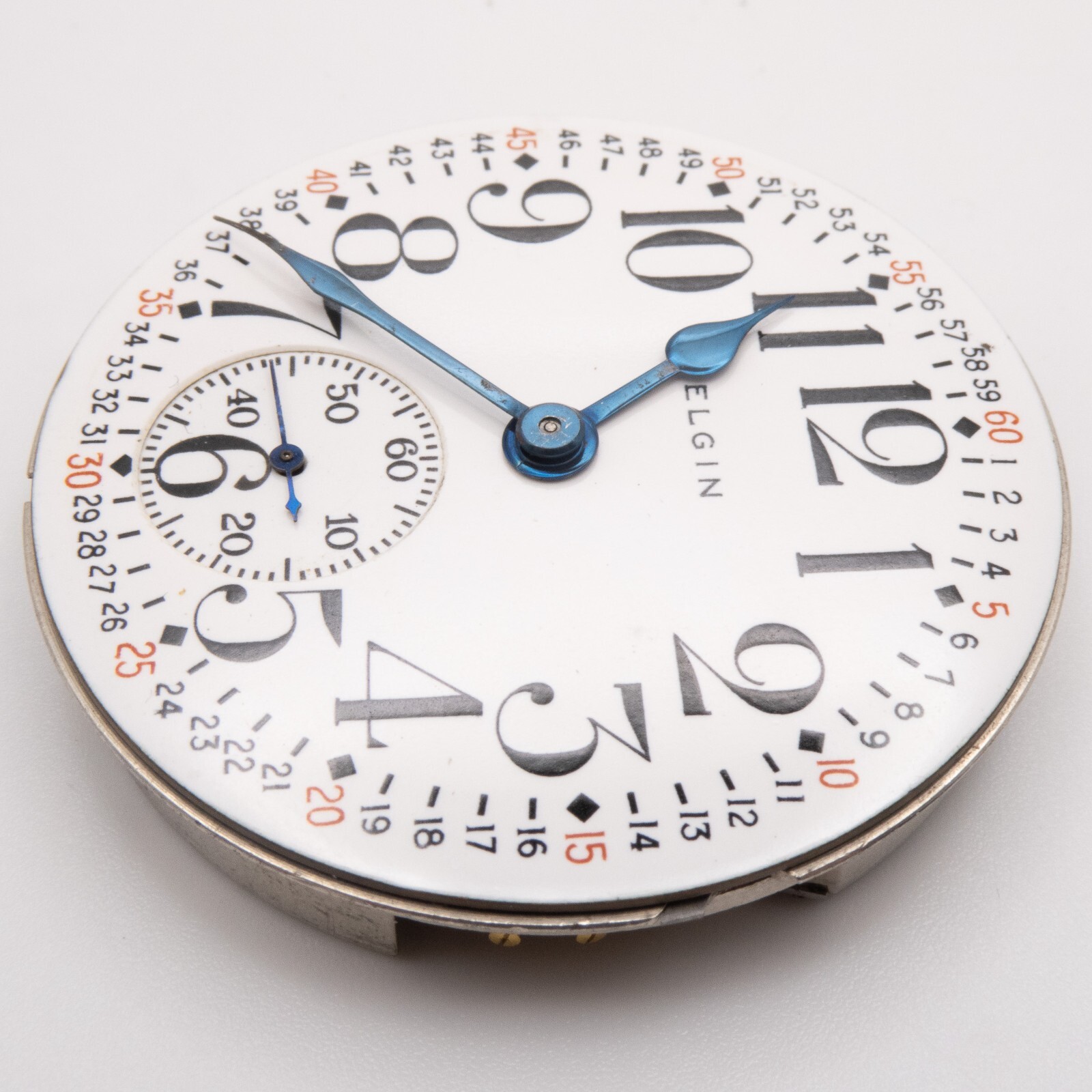 Elgin Grade 387 16-Size Antique Pocket Watch Movement, Mint Montgomery Dial