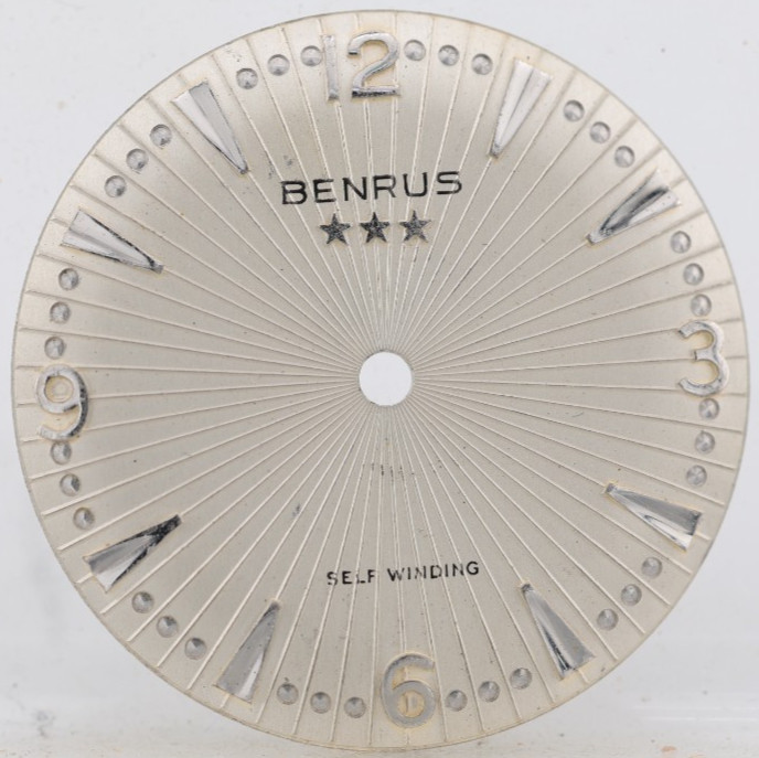 BENRUS SUNBURST SELFWINDING SWISS NOS WATCH DIAL, 25.62mm (OC)