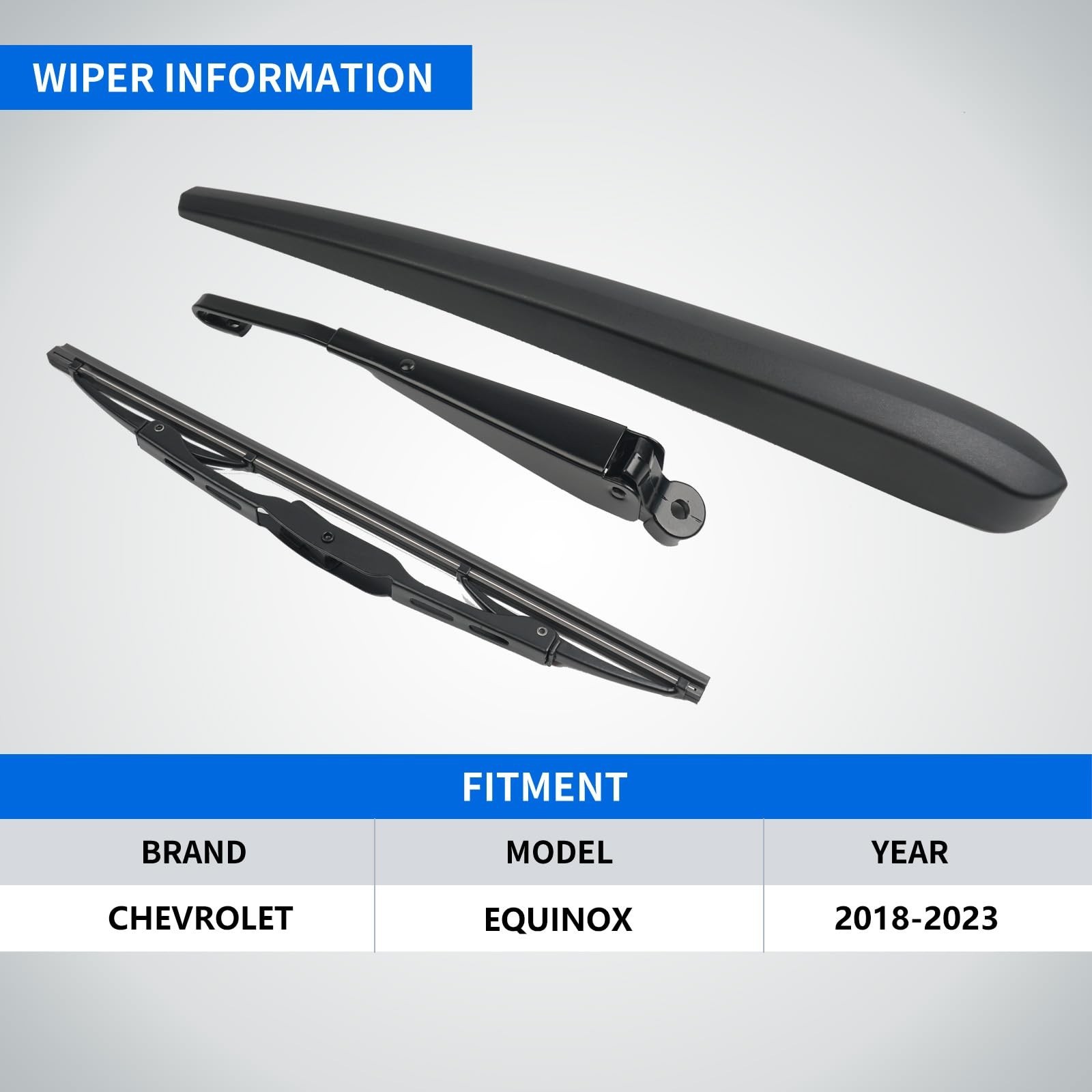 Rear Window Wiper Arm Blade Set Replacement For Chevrolet Equinox 2018-2024, …