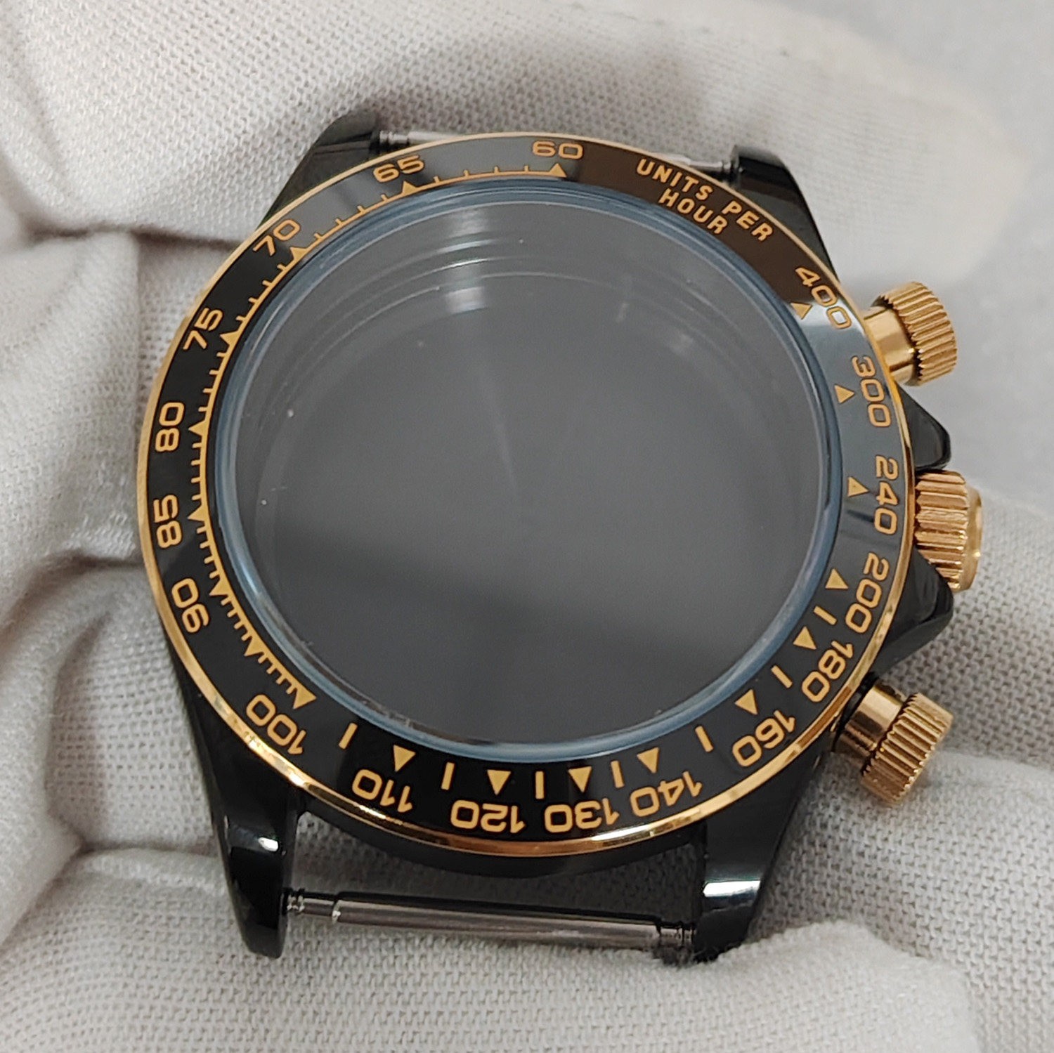 39mm Stainless Watch Case Sapphire Ceramic Bezel for VK63 Movement 30.5Mm Dial