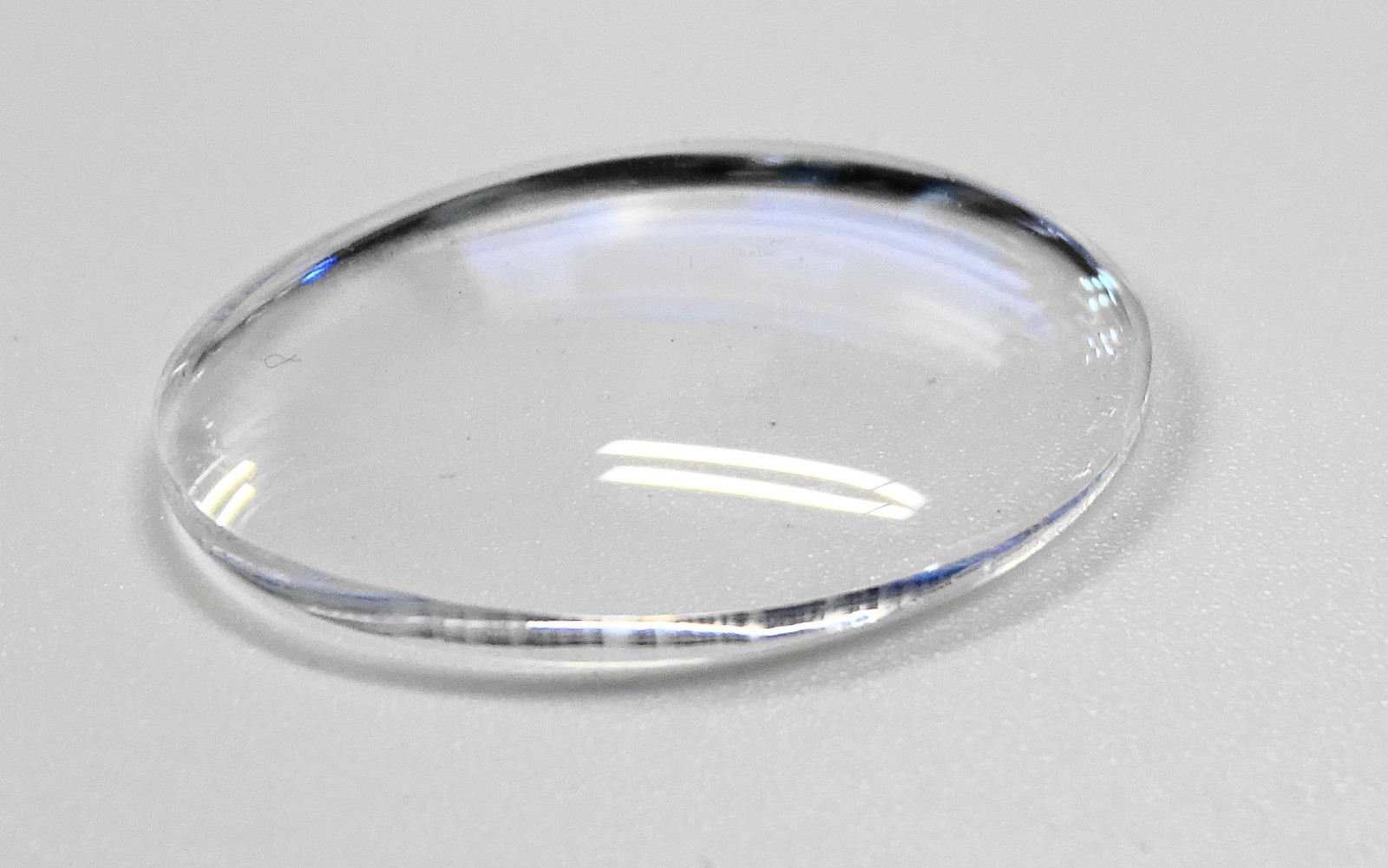 ROBUR OVAL Watch Glass 31.1 X 28.4 mm CAT.4 BOMBÉ Clear Acrylic, 3.9 mm