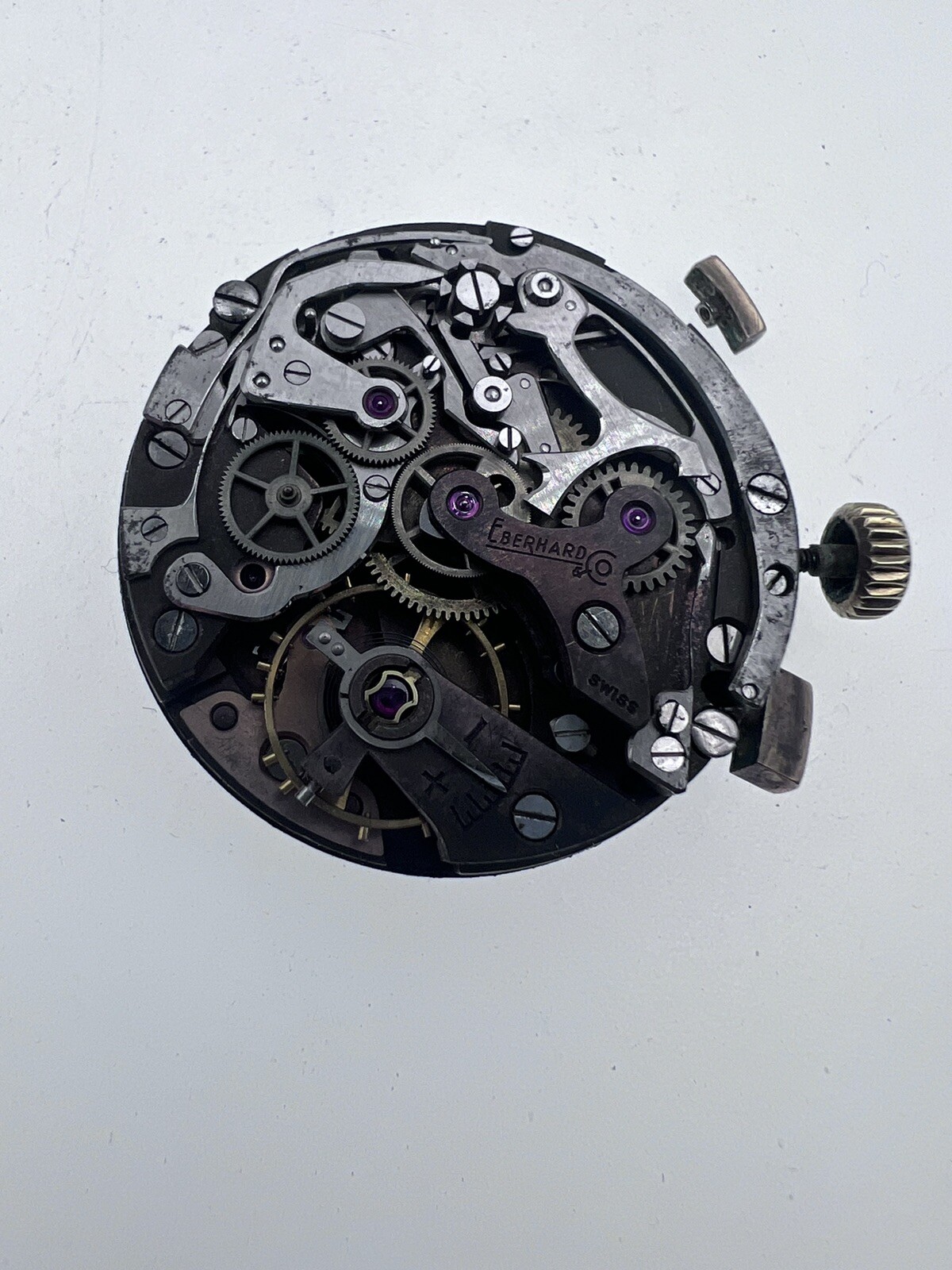 EBERHARD Calib. 14000 Complete and Working Movement To Overhaul Buttons