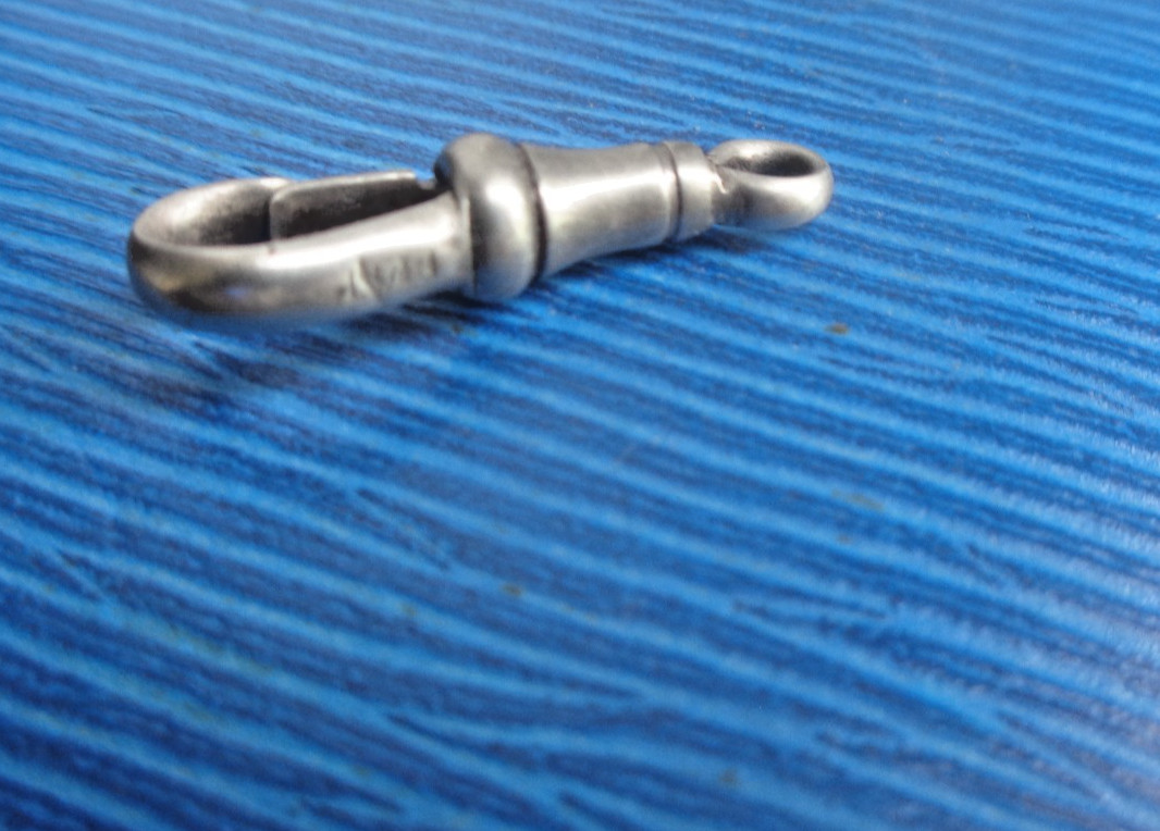 Silver DOG CLIP Fastener for Watch Chain etc Victorian maker HP 1.6 gram