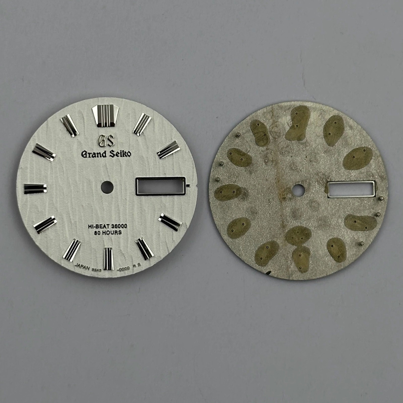 28.5mm Bark Pattern Watch Dial No Lume Dual Calendar for Nh36 Movement Accessory