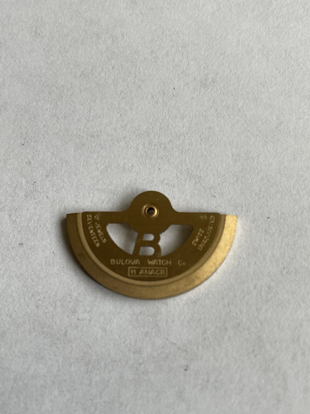 Bulova 11afac 17 Jewel Automatic Watch Rotor Part