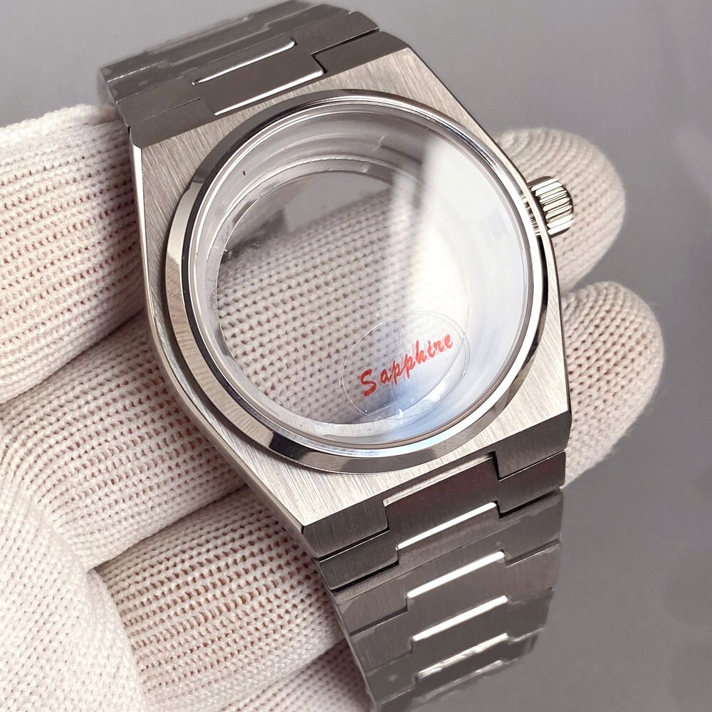 40mm Sapphire Glass Watch Case Strap Set Fit For PRX Supe Player NH35A NH36A
