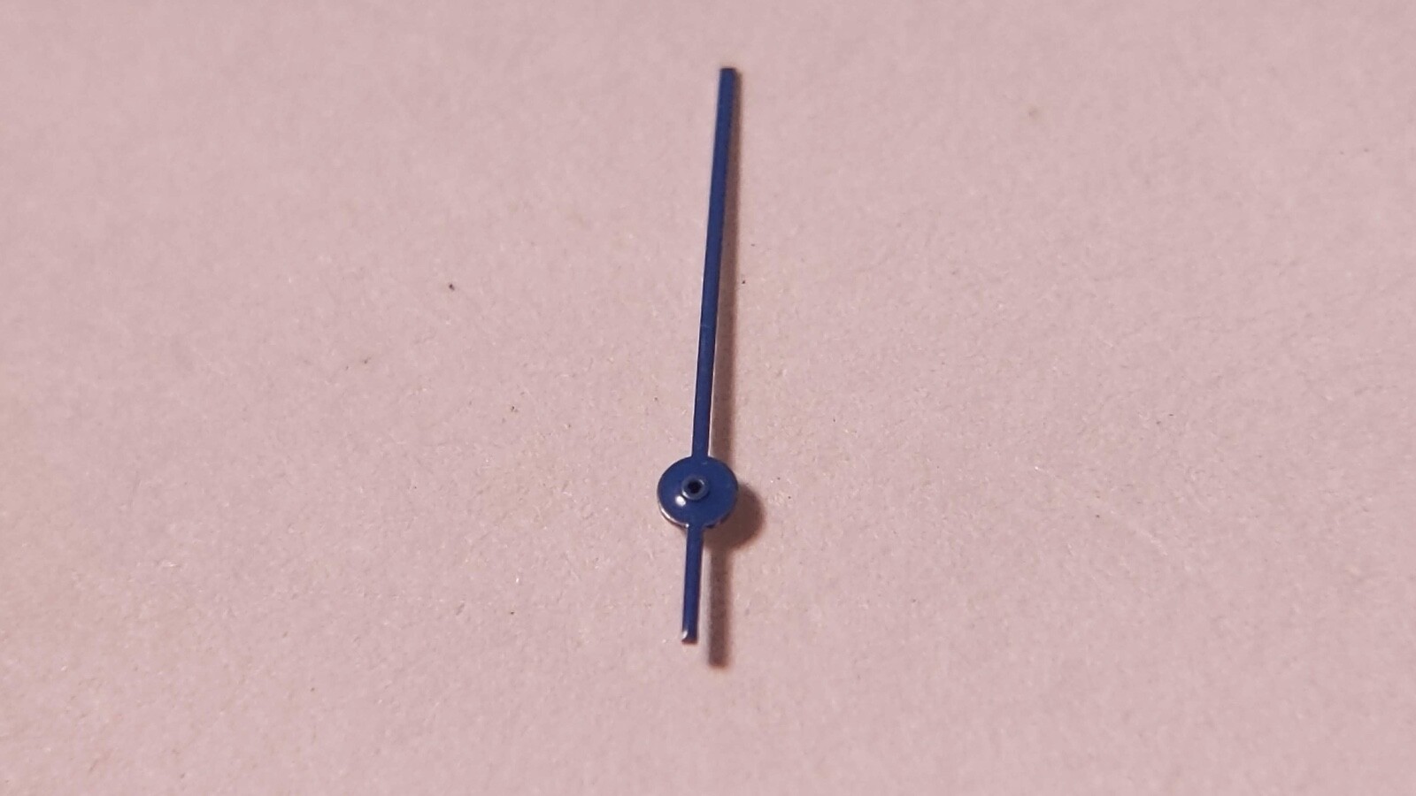 Nickel sweep second hand BLUE/Bleu 19.5/70 T40, New approx 7.5mm length from cen