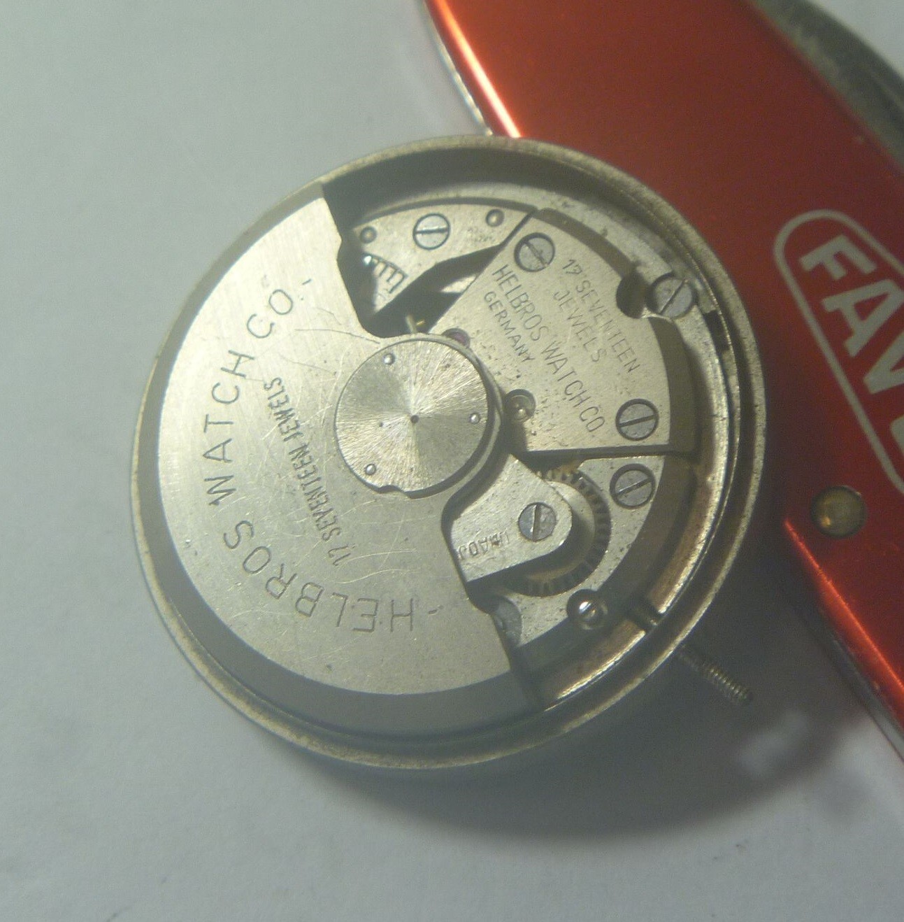 1960s Helbros 17 Jewels Gents Selfinding Otero 48 Base Cal Movt & Dial- Parts!