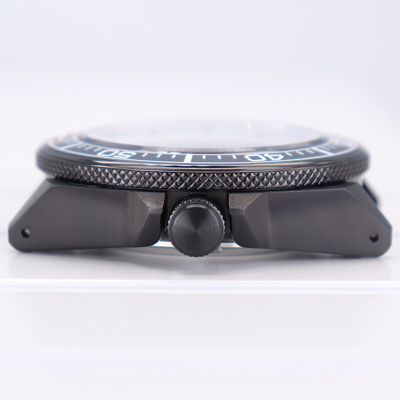 Modified Seiko Samurai 43.8mm Watch Cases Sapphire Glass For Seiko NH35 Movement