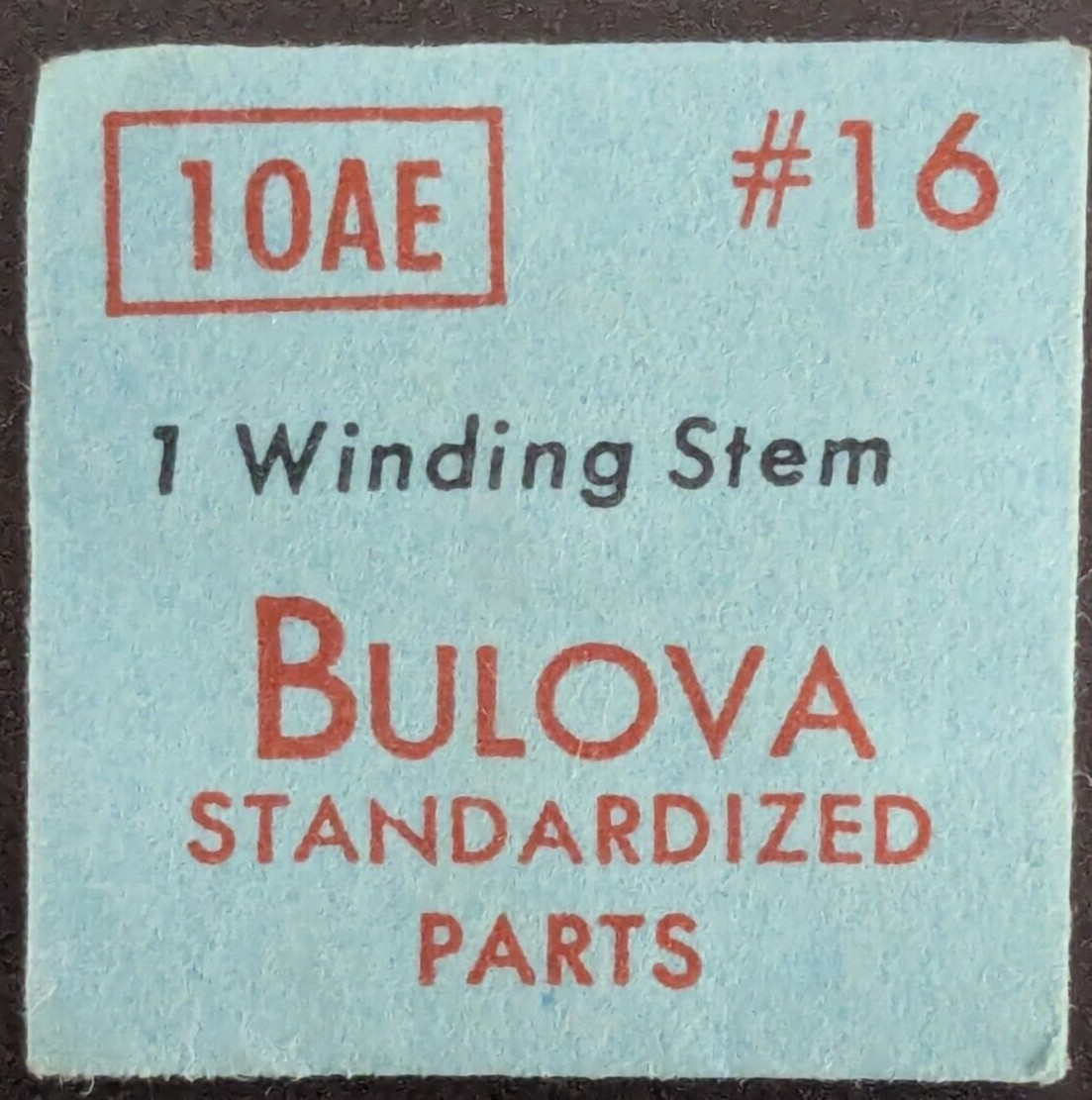 NOS NEW Genuine Bulova Cal. 10AE 10AXCS 10AECS 10AN # 16 Winding Stem Watch Part