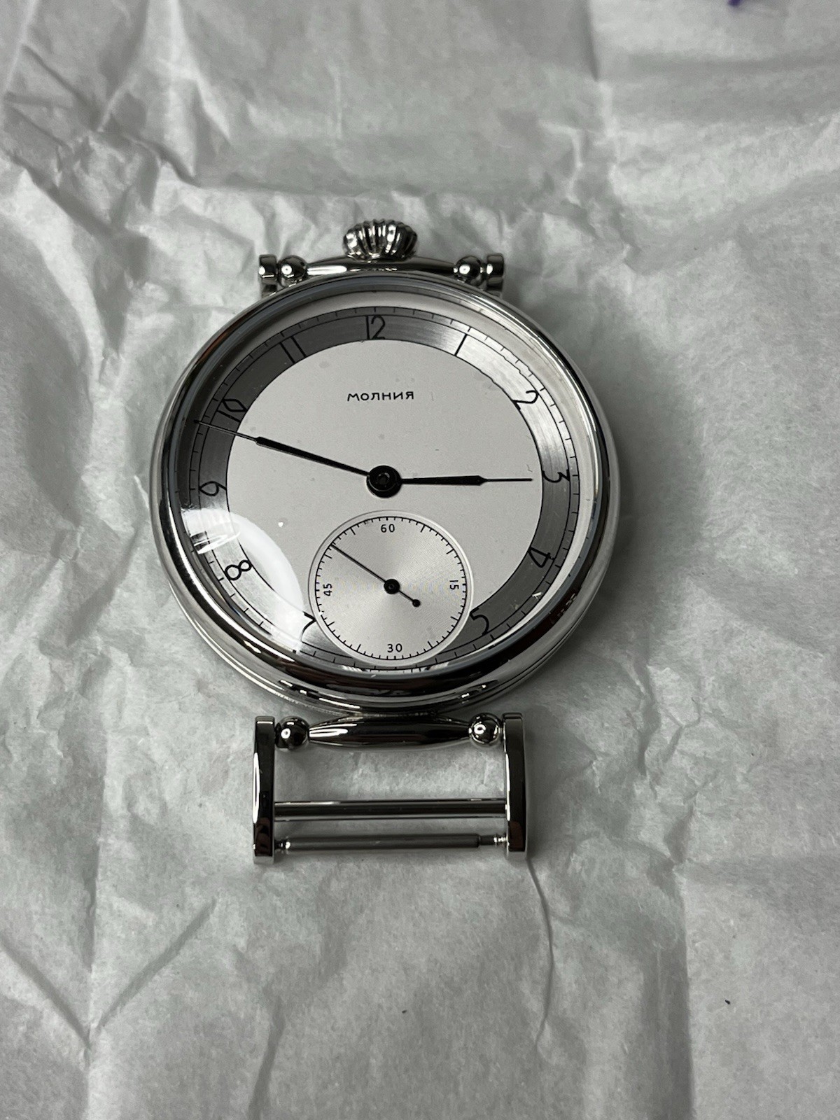Molnija Marriage Watch Parts Set – Case Dial Hands – No Movement – Aftermarket