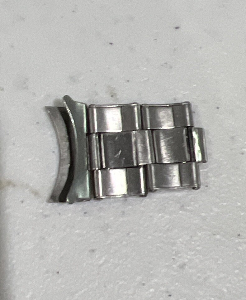Rolex Riveted STRETCH Links Vintage 2 Links With End Piece 19 mm Original