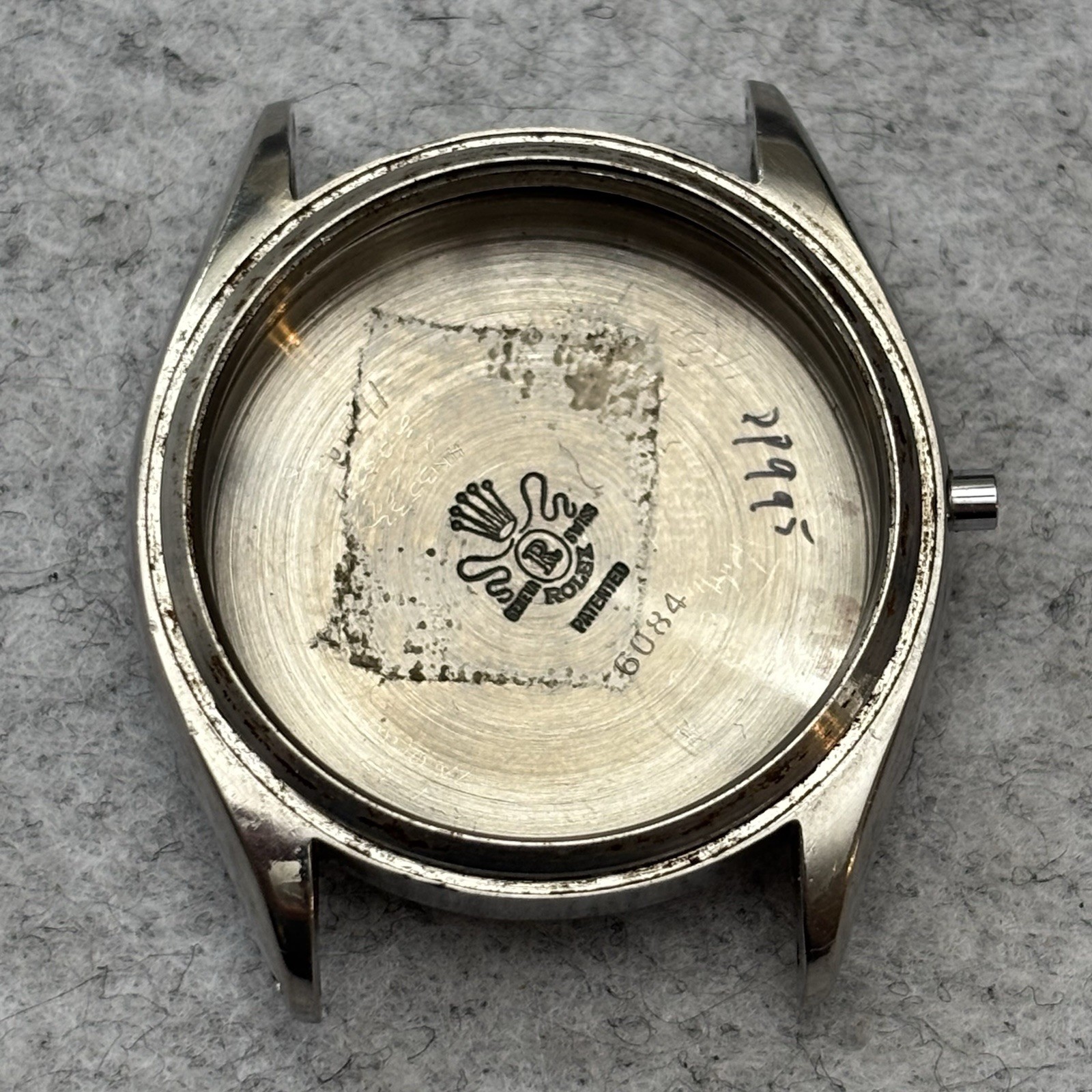 ROLEX STEEL OYSTER PERPETUAL 6084 BREVET BUBBLEBACK CASEBACK Part Used