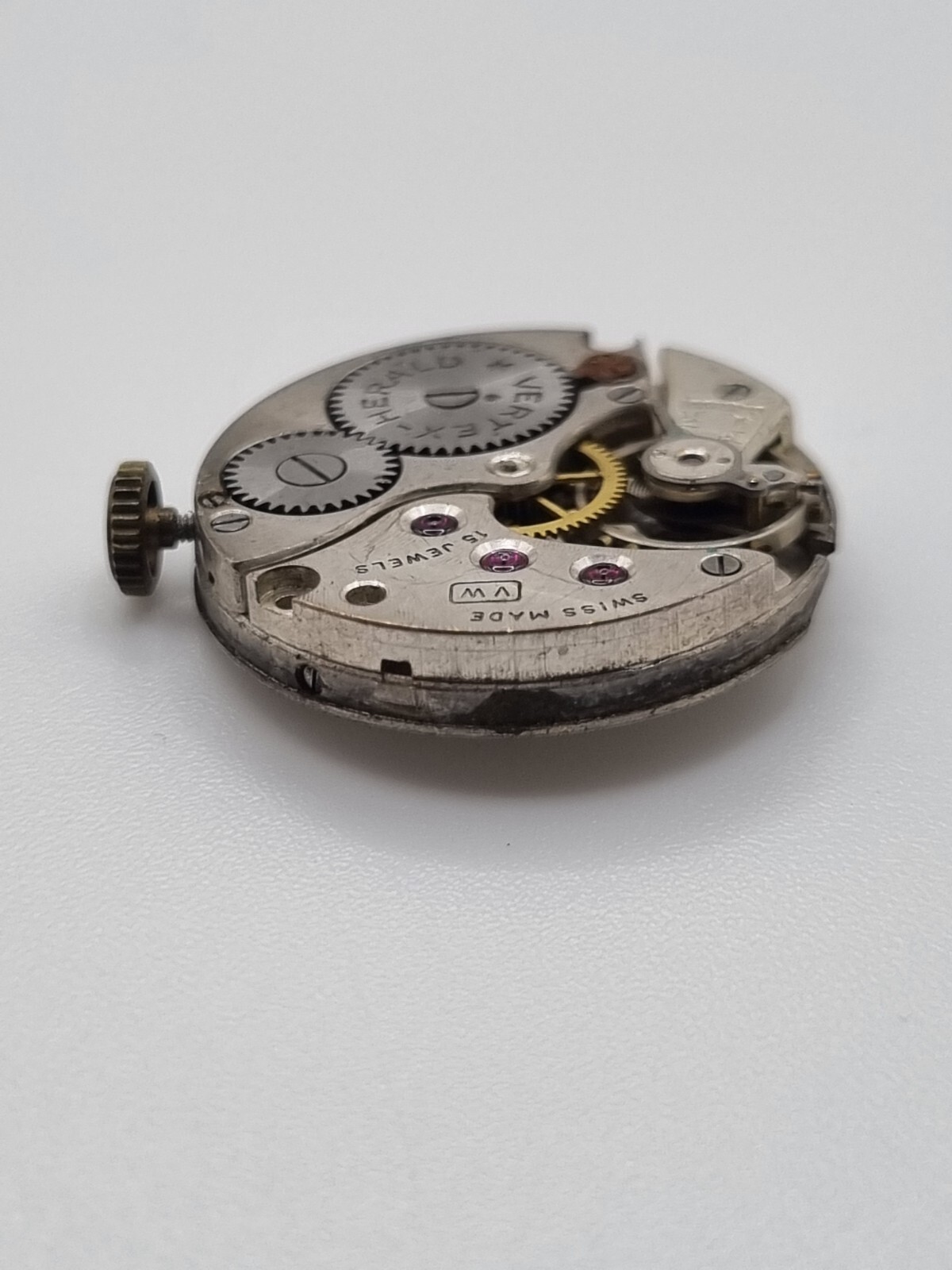 Vertex Herald Manual Wind Watch Movement 15 Jewels Swiss Made 22mm Parts Repair