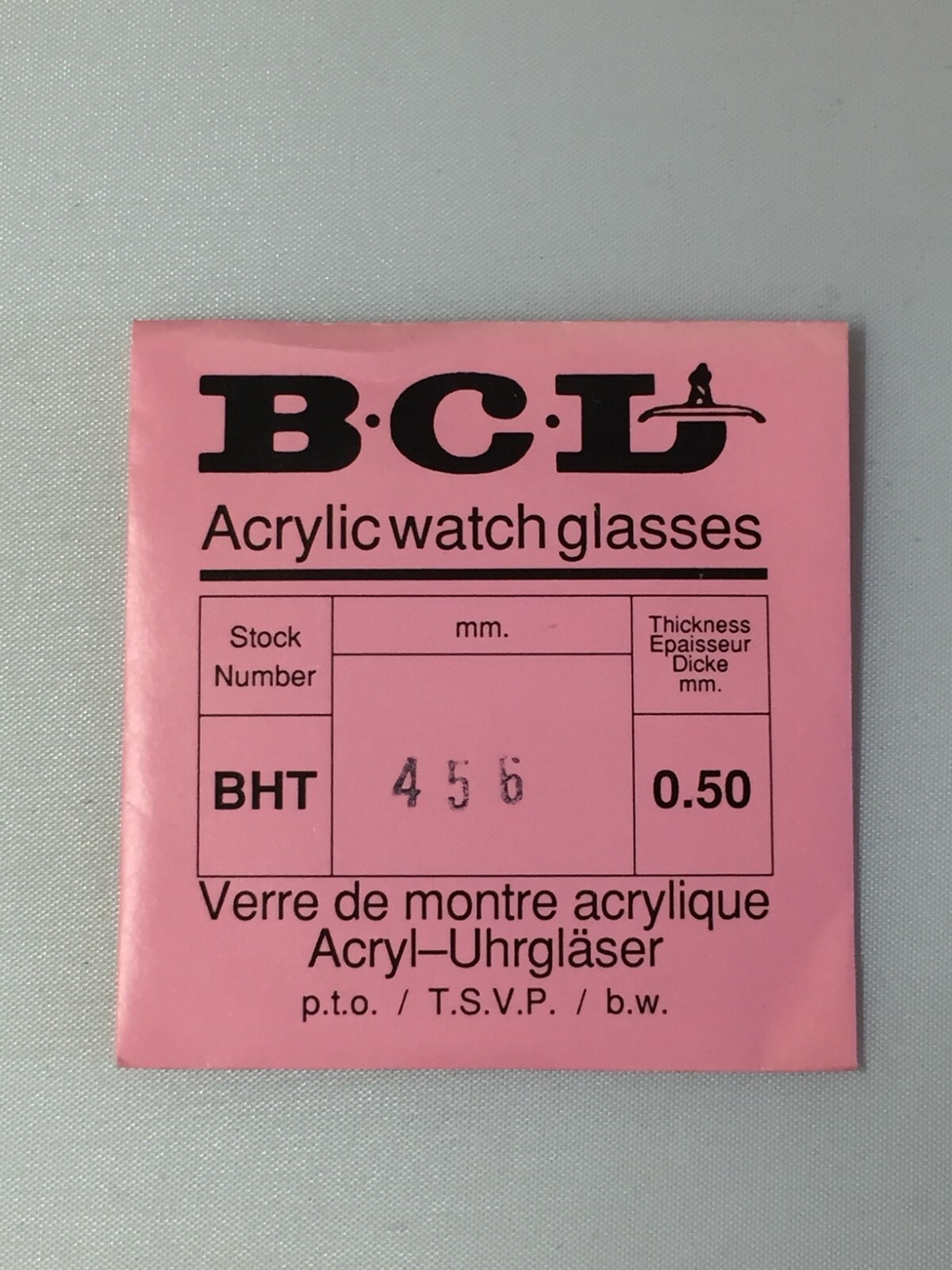 BCL Acrylic Round Hunter Savonette Glass Pocket Watch Sizes 25.0mm – 49.8mm New