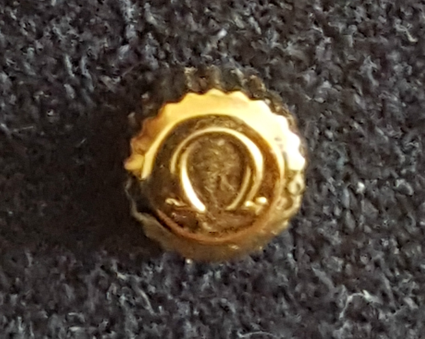 Omega Crown, Gilt, Water Resistant Part Number 42050
